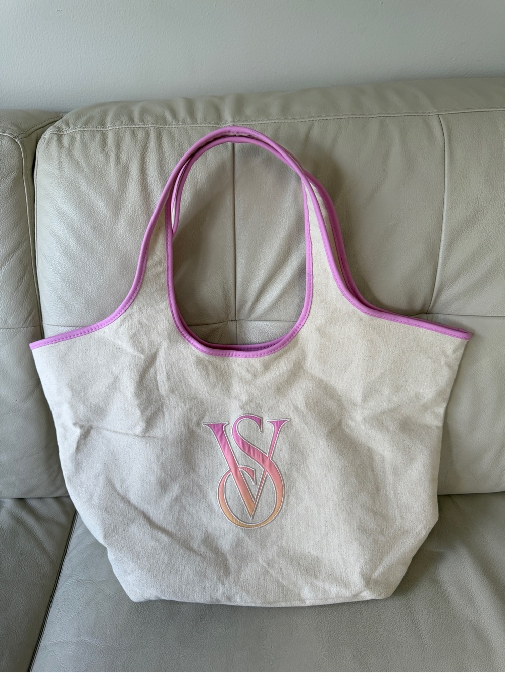 Victoria's Secret Ombré Monogram Logo Tote Bag